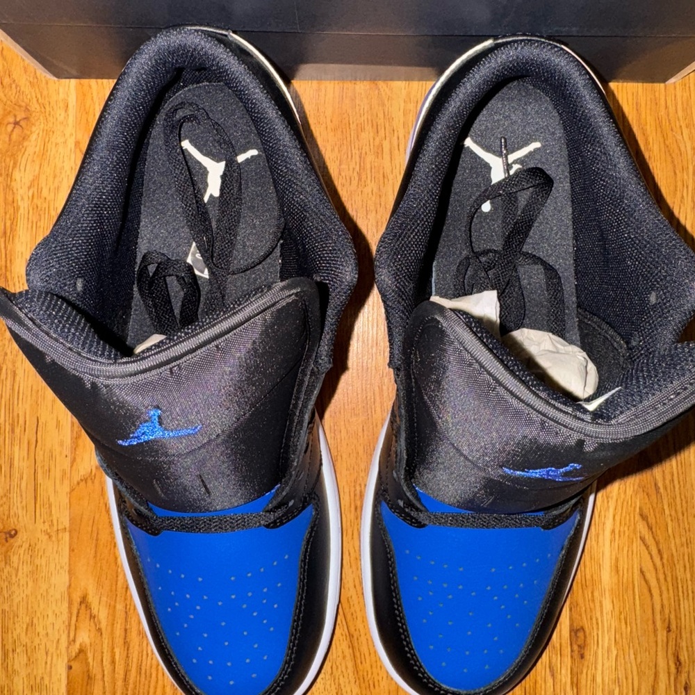 NEW Nike Air Jordan 1 low Black/Royal - Picture 5 of 9